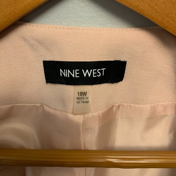 Light Pink Collarless Blazer | Nine West - Picture 4 of 6